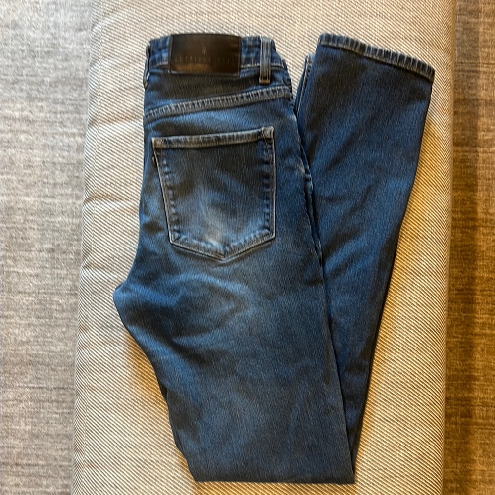 30x36 Blue American Tall Denim Jeans with Subtle Fading